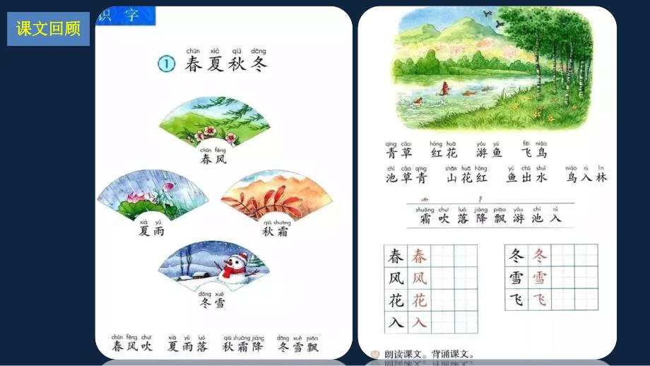 一年级语文第一单元复习课第1课时公开课课件.pptx_第3页