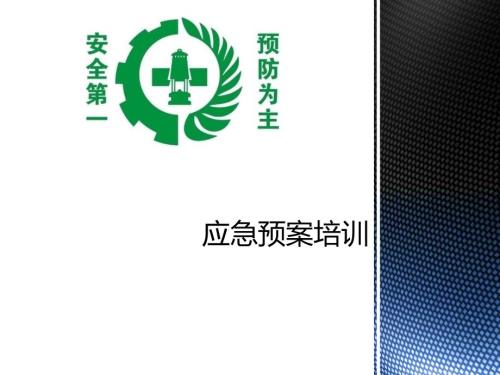 安全生产应急预案培训教材.ppt