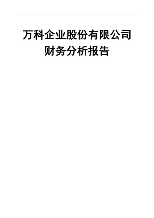 万科集团财务分析报告.doc