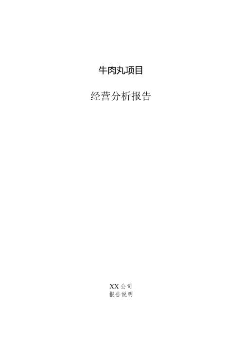 牛肉丸项目经营分析报告.docx