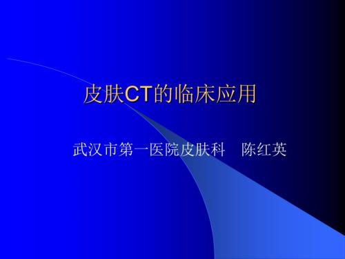 皮肤CT的临床应用.ppt