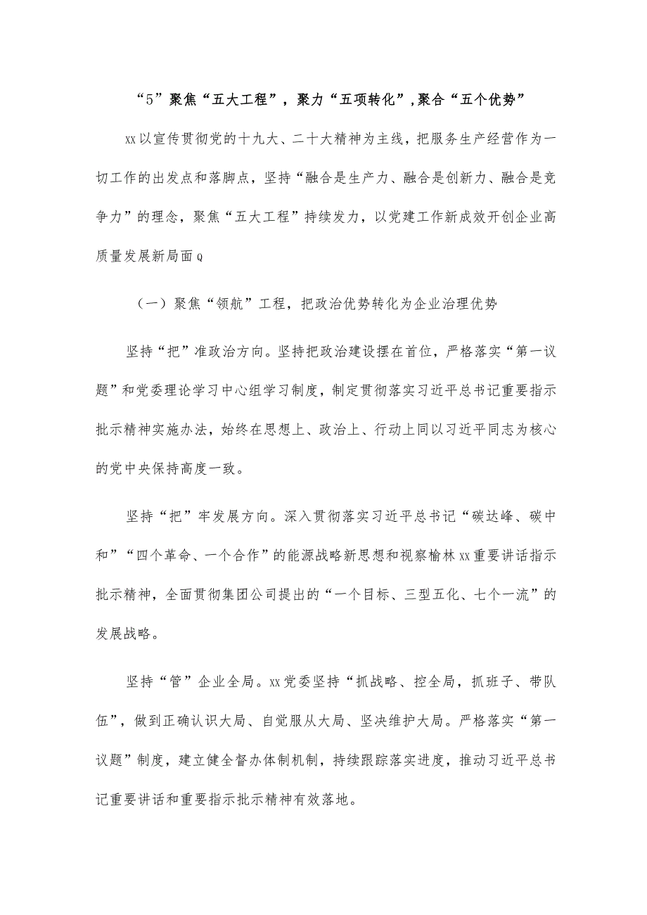 “1+2+5+N”立体党建模式引领保障国有企业高质量发展.docx_第2页