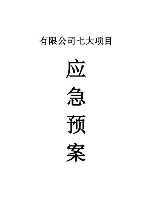七大项目应急预案全面.doc