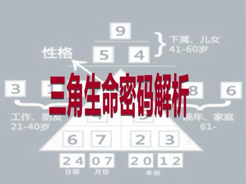 三角生命密码.ppt
