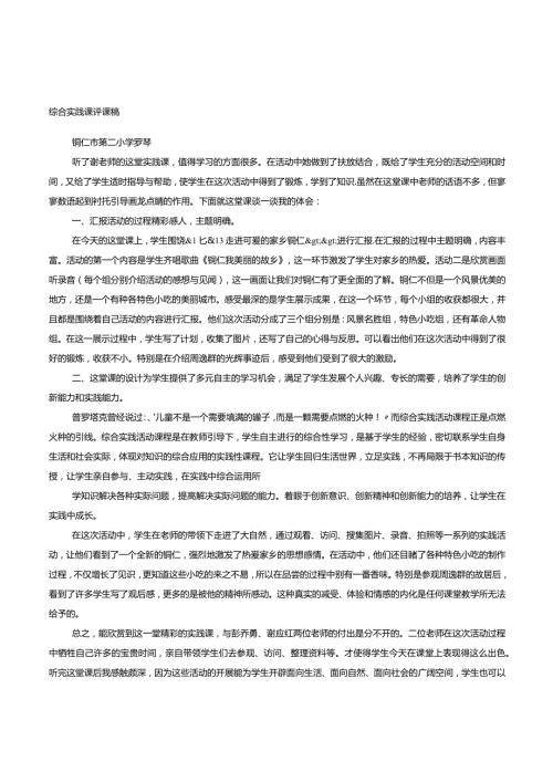 综合实践评课稿.docx