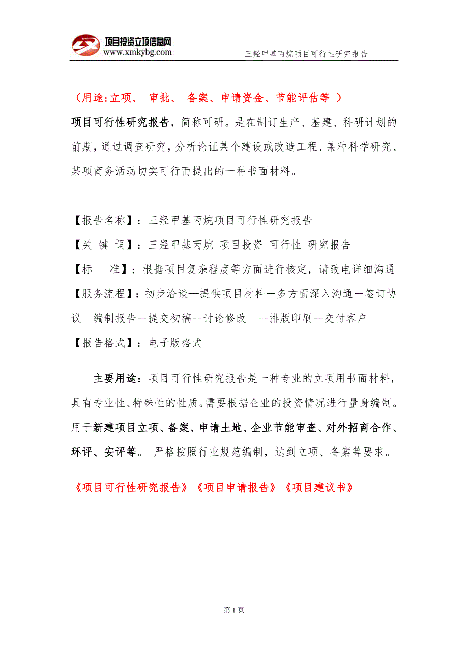 三羟甲基丙烷项目可行性研究报告备案实用案例.doc_第2页