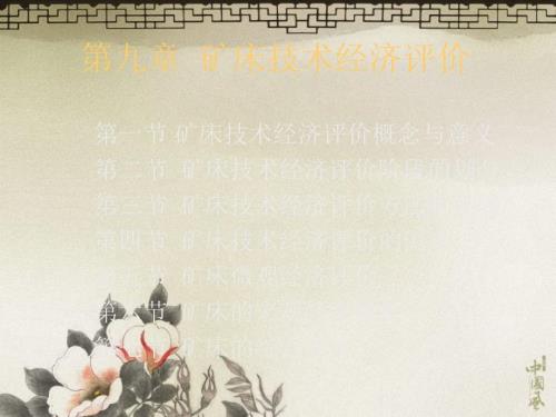 矿床经济技术评价PPT课件.ppt