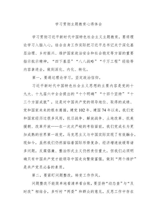 学习贯彻主题教育心得体会.docx