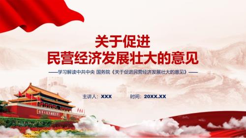 宣传讲座关于促进民营经济发展壮大的意见内容教学ppt课件.pptx