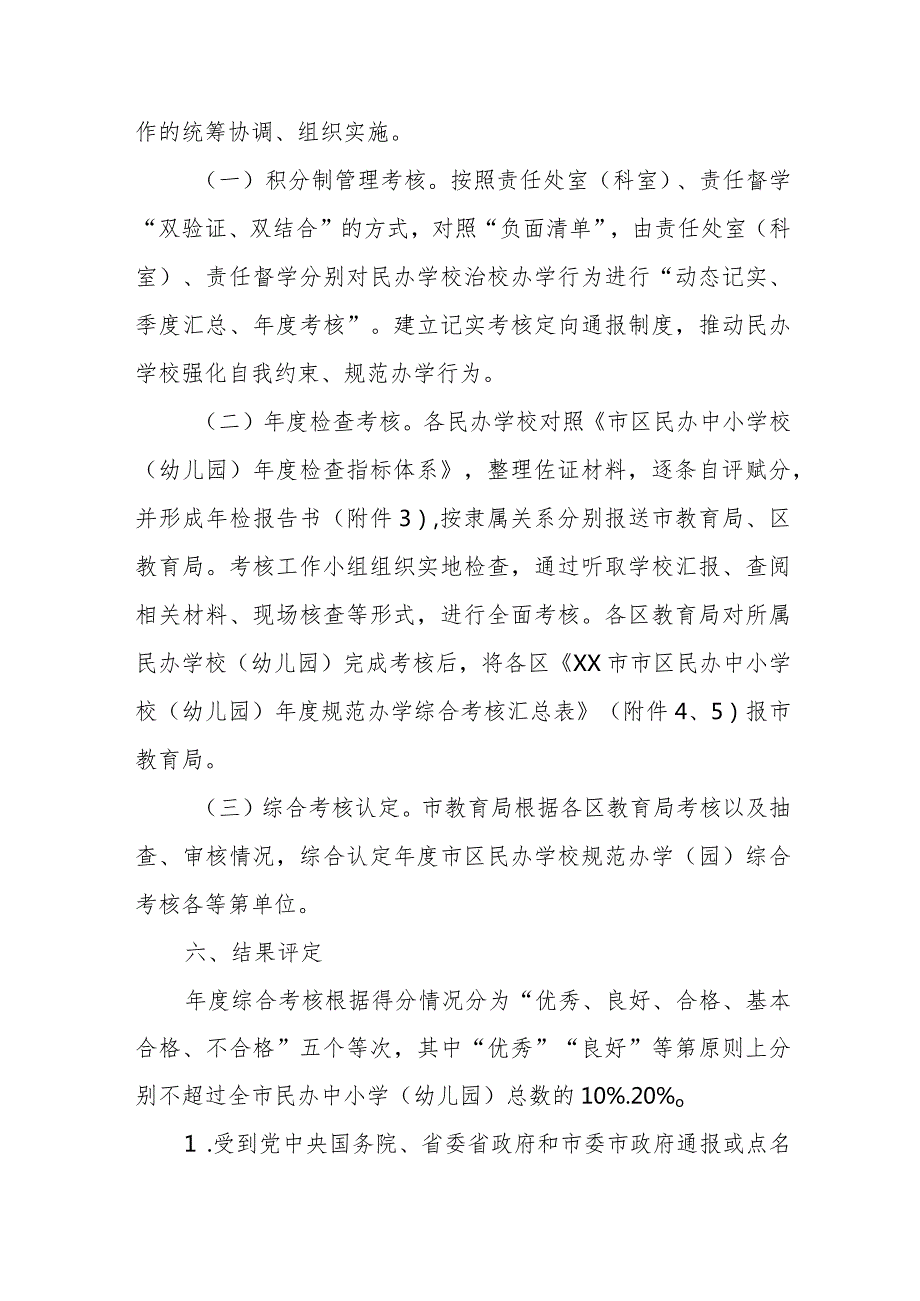 民办学校规范办学（园）积分制管理和检查综合考核办法.docx_第3页