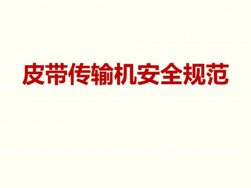 皮带机的安全防护及事故案例.pptx
