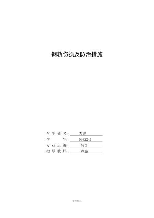 万彪论文钢轨伤损及防治措施Word版.doc