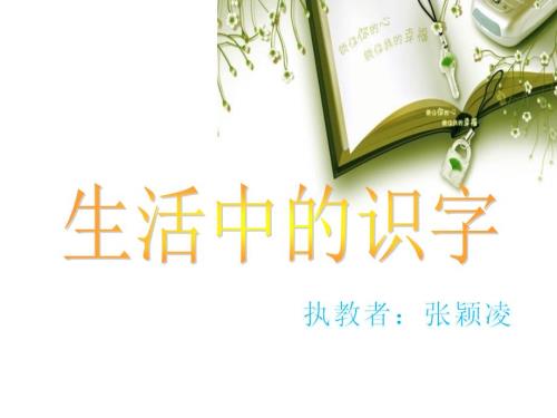 生活中的识字PPT课件.ppt