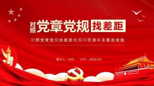 对照党章党规找差距检视问题清单及整改措施PPT讲座课件.pptx