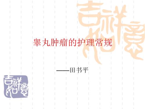 睾丸肿瘤的护理常规课件.ppt