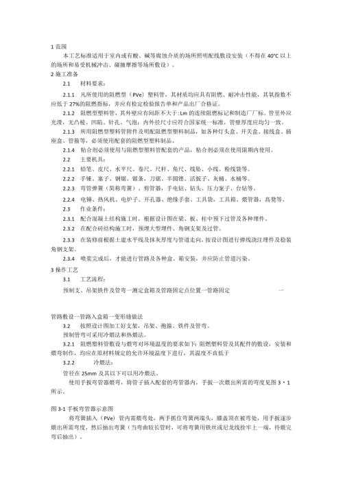 硬质阻燃塑料管（PVC）明敷施工工艺模板.docx