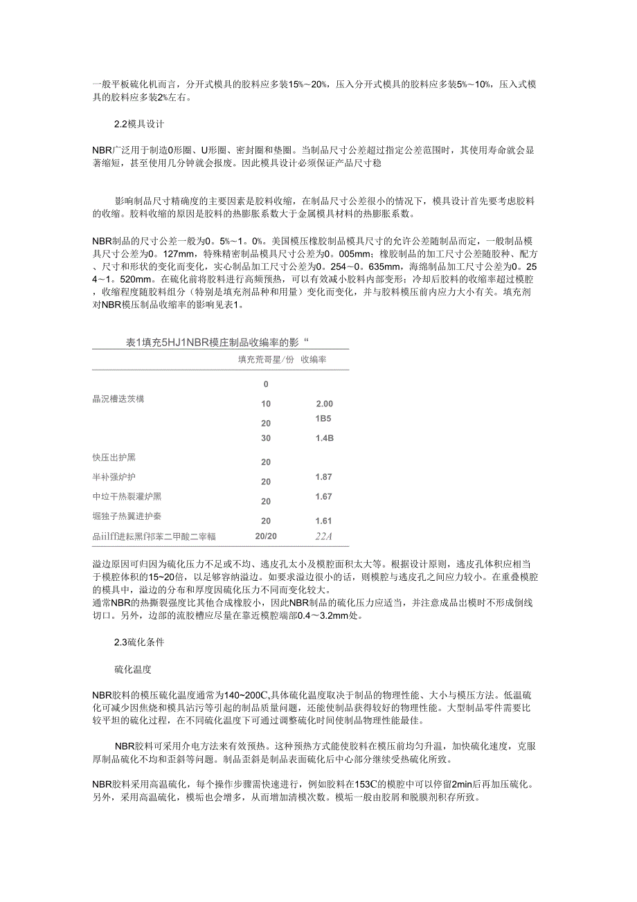 丁腈橡胶NBR模压制品质量的工艺影响因素.doc_第2页