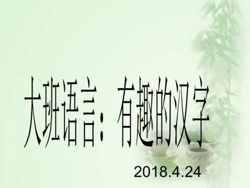 大班语言有趣的汉字ppt.ppt