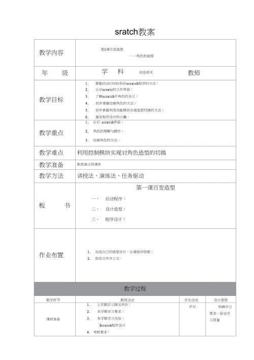 SCRATCH全套教案.doc
