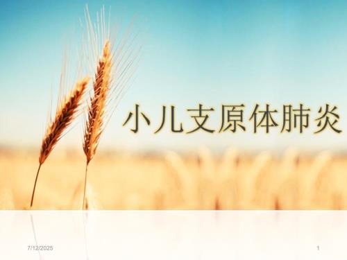 小儿支原体肺炎PPT课件.ppt