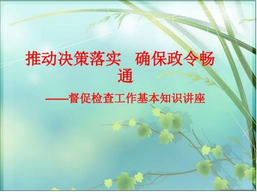 督查工作基本知识讲稿.ppt