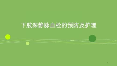 下肢深静脉血栓的预防及护理ppt课件.pptx