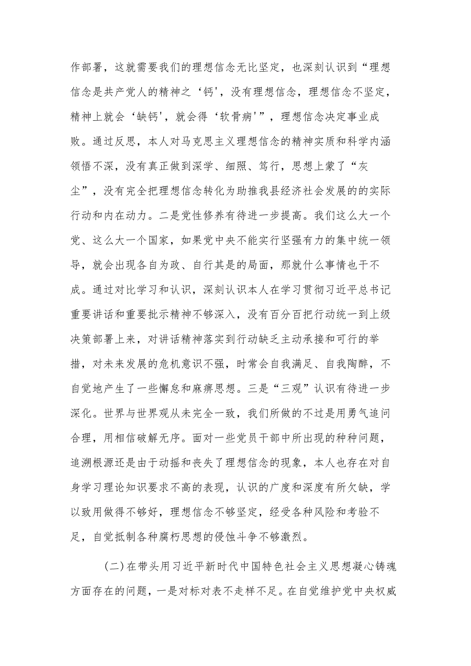 2024副县长民主生活会对照检查材料范文.docx_第2页