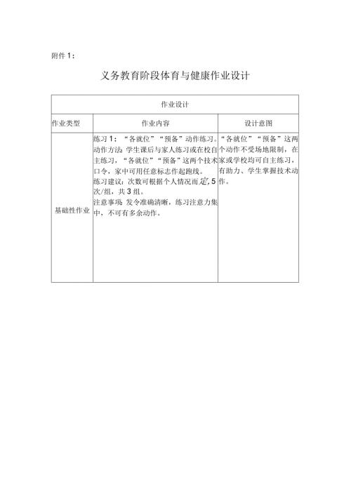 小学体育与健康站立式起跑作业设计.docx