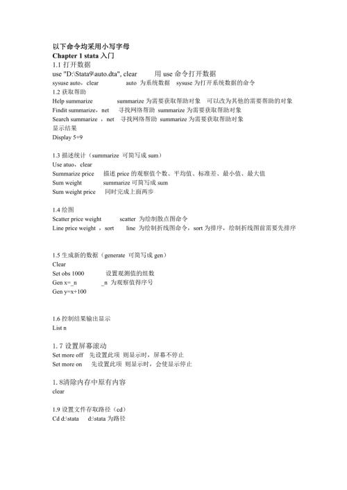 Stata学习笔记.doc