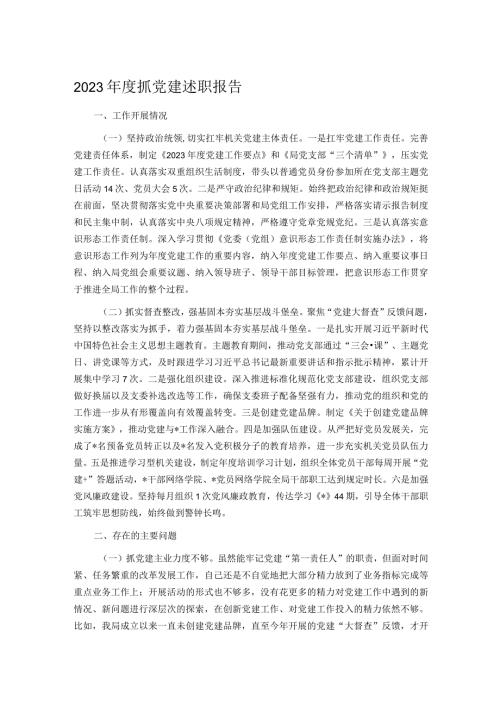 2023抓党建述职报告.docx