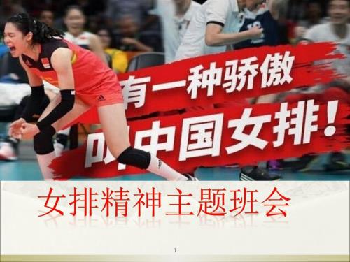 女排精神主题班会.ppt