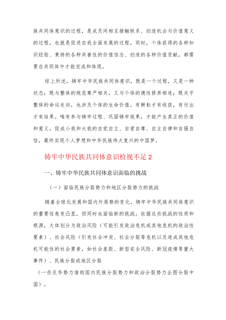 铸牢中华民族共同体意识检视不足六篇.docx_第3页