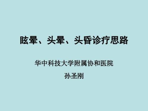 眩晕头晕头昏诊疗思路.ppt