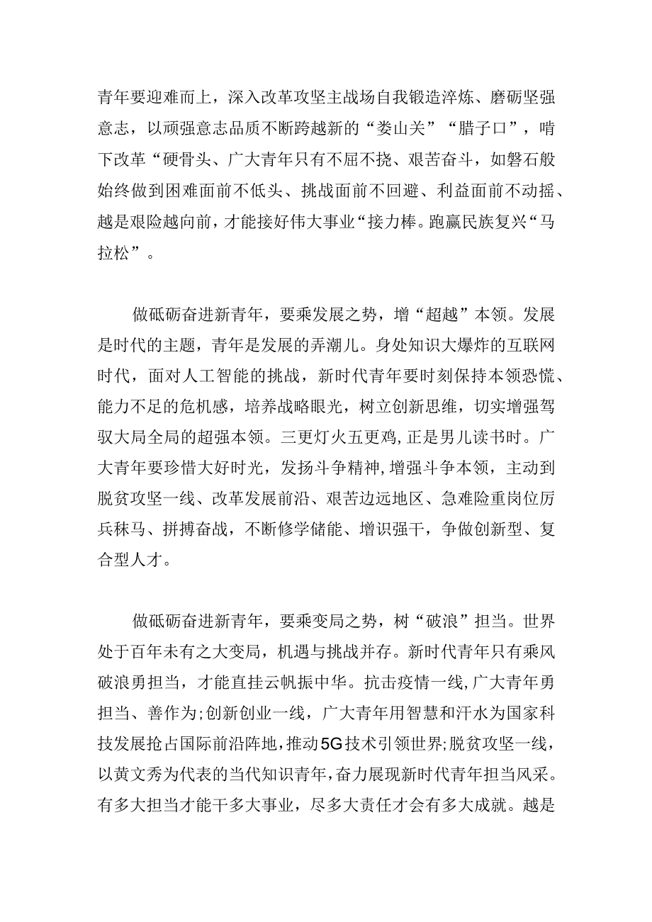 青为祖国挺膺共担当心得范文集.docx_第2页
