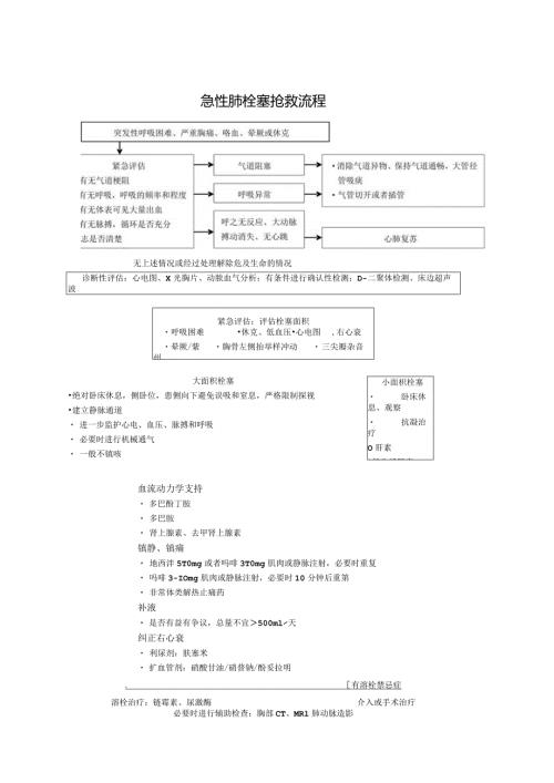 急性肺栓塞抢救流程.docx
