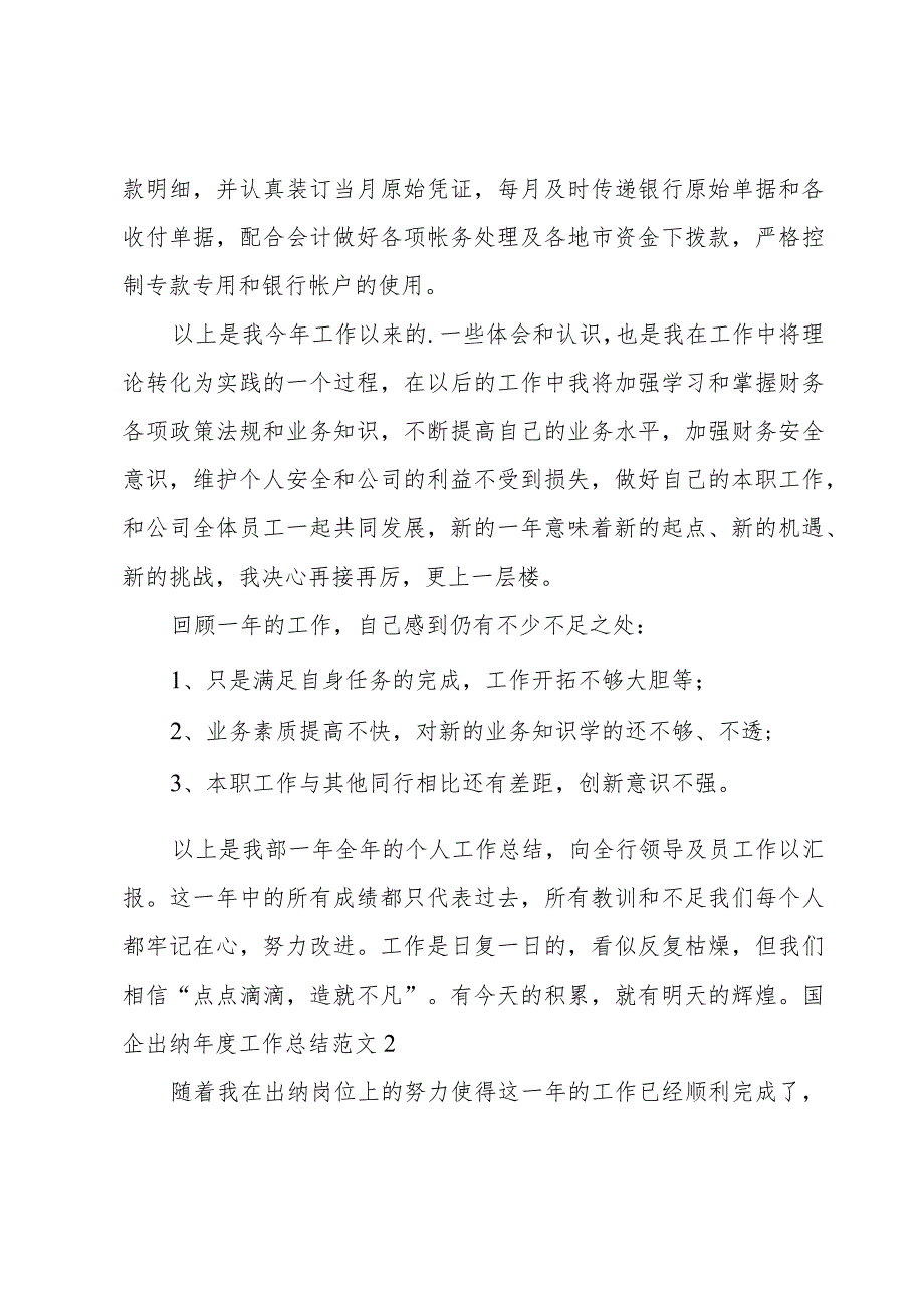 国企出纳工作总结范文.docx_第2页