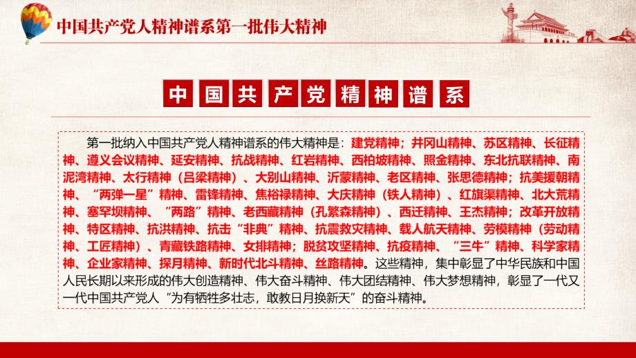 专题课件最新公布中国共产党人精神谱系第一批伟大精神介绍PPT模板.pptx_第3页