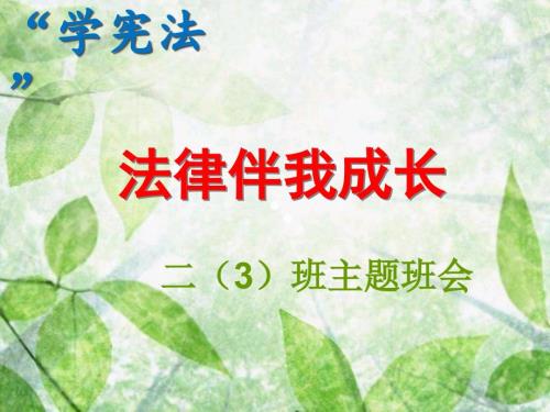 学宪法法律伴我成长课件.ppt