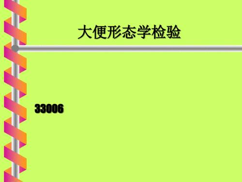 大便形态学检验.ppt