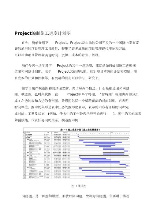 Project编制施工进度计划图课件完整版.doc