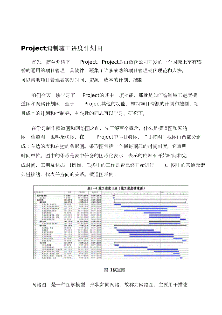 Project编制施工进度计划图课件完整版.doc_第1页
