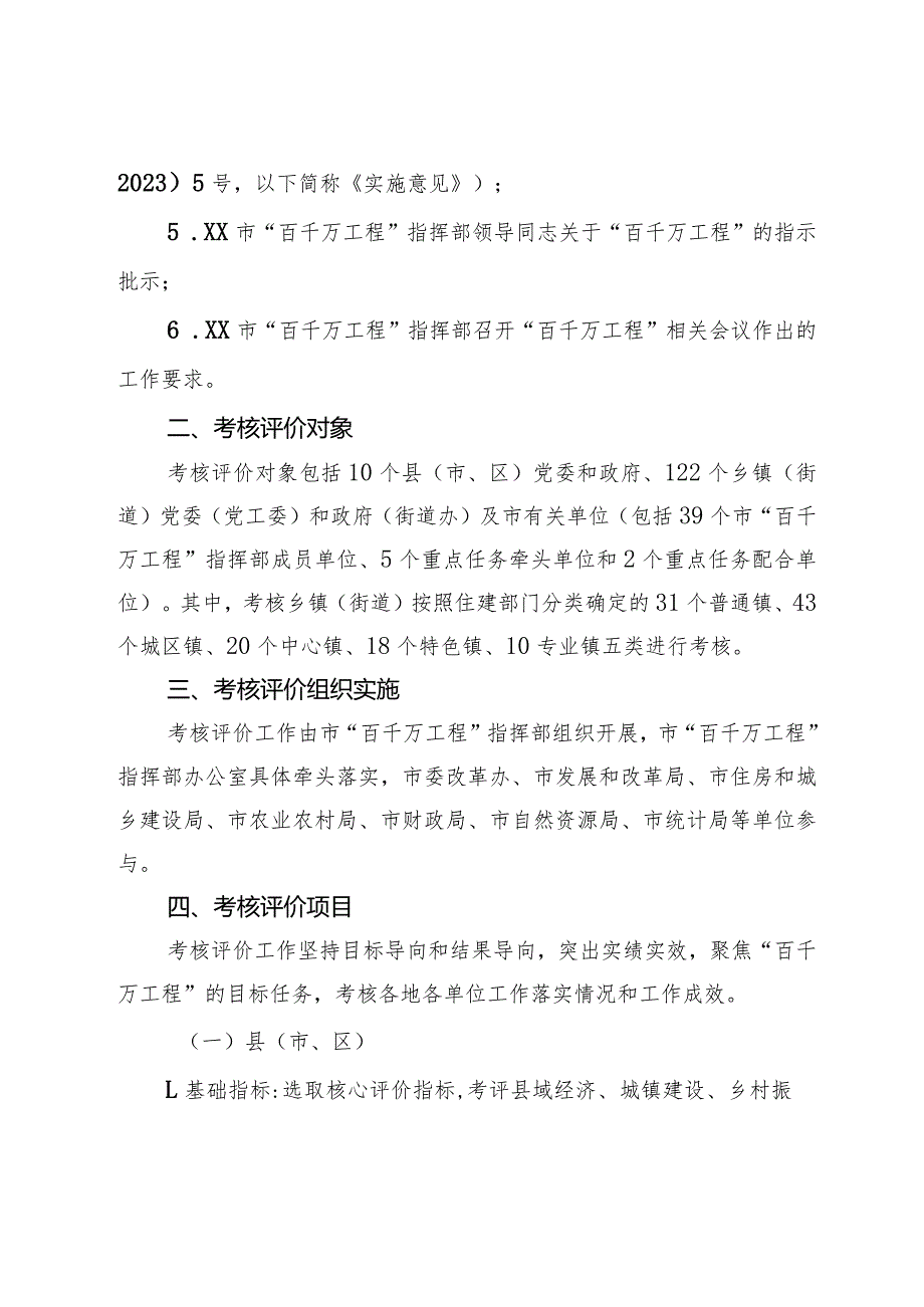2023XX市实施“百县千镇万村高质量发展工程”考核评价工作方案（征求意见稿）.docx_第2页