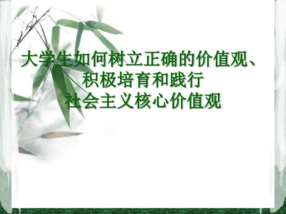 大学生如何树立正确的价值观.ppt_第1页