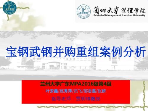 宝钢武钢并购重组案例分析第四组.ppt