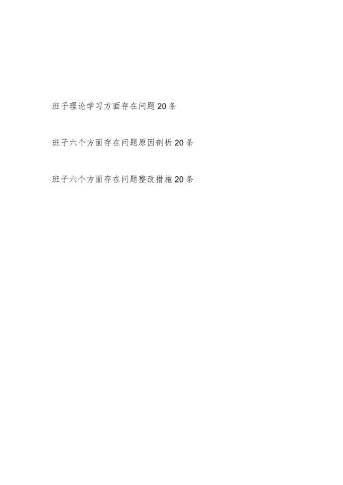 党委党组领导班子20232024“理论学习方面”存在问题原因分析整改措施汇编.docx