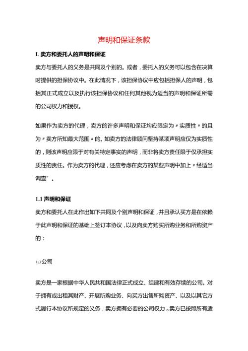 声明和保证条款.docx