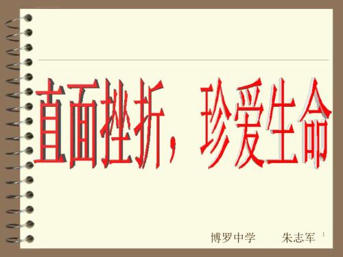 直面挫折珍爱生命主题班会ppt课件.ppt