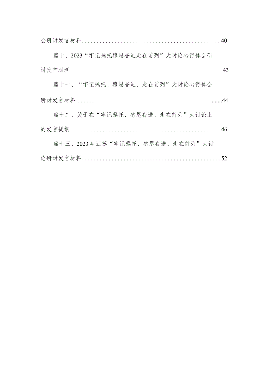 在牢记嘱托、感恩奋进、走在前列大讨论上的研讨发言提纲13篇供参考.docx_第2页