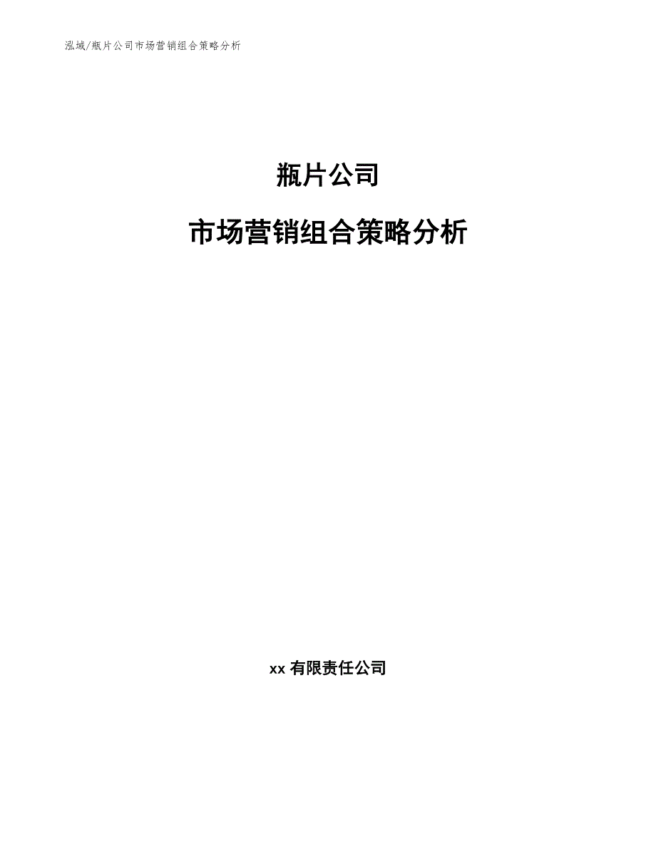 瓶片公司市场营销组合策略分析.docx_第1页