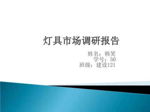 灯具市场调研报告.ppt